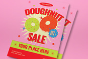 Pink Quirky Doughnut Sale Flyer Set, a Flyer Template by graphicook (Thumbnail 2 of 3)