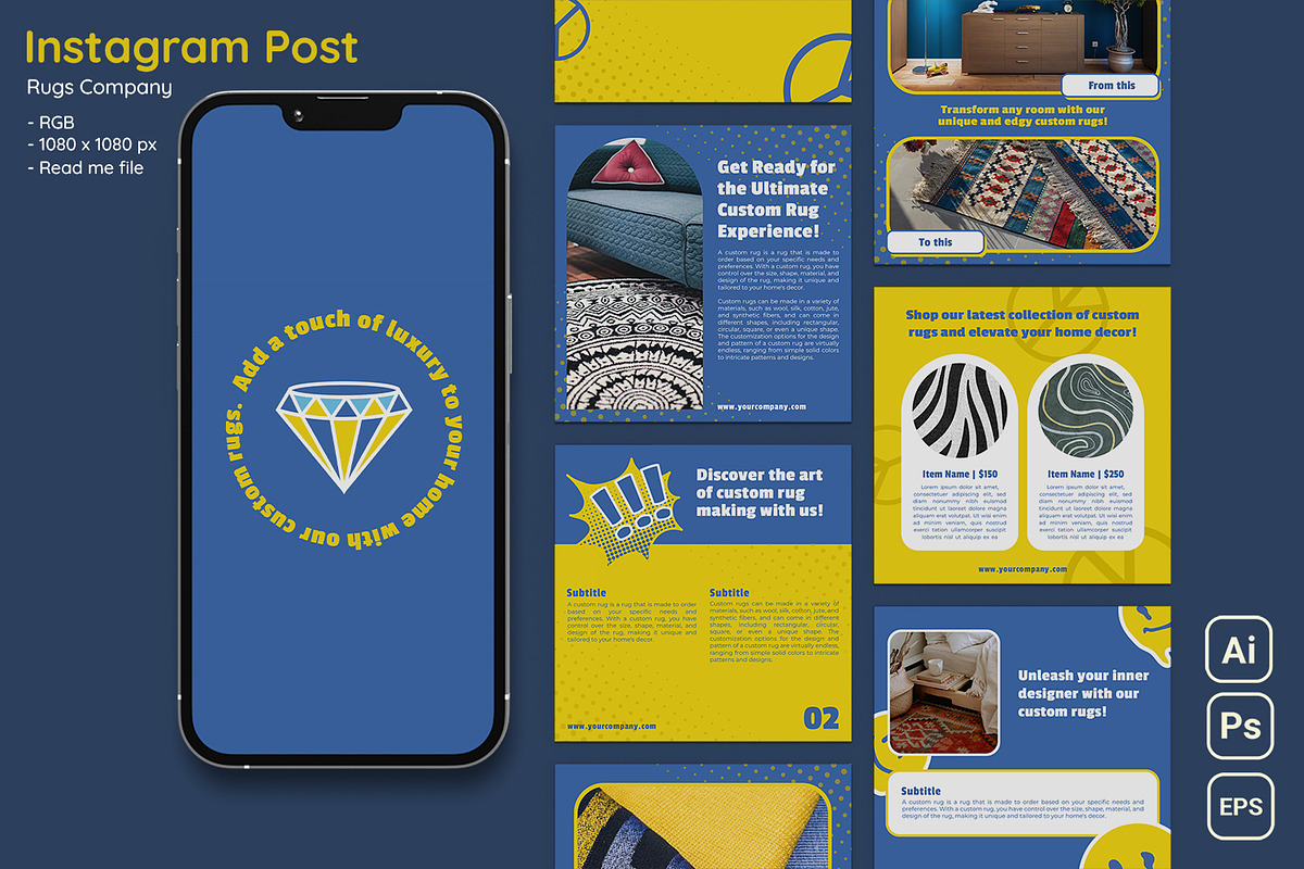 Rugs Company Instagram Post, a Social Media Template by Fannan Studio (Photo 3 of 3)
