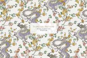 Loong. Seamless Patterns