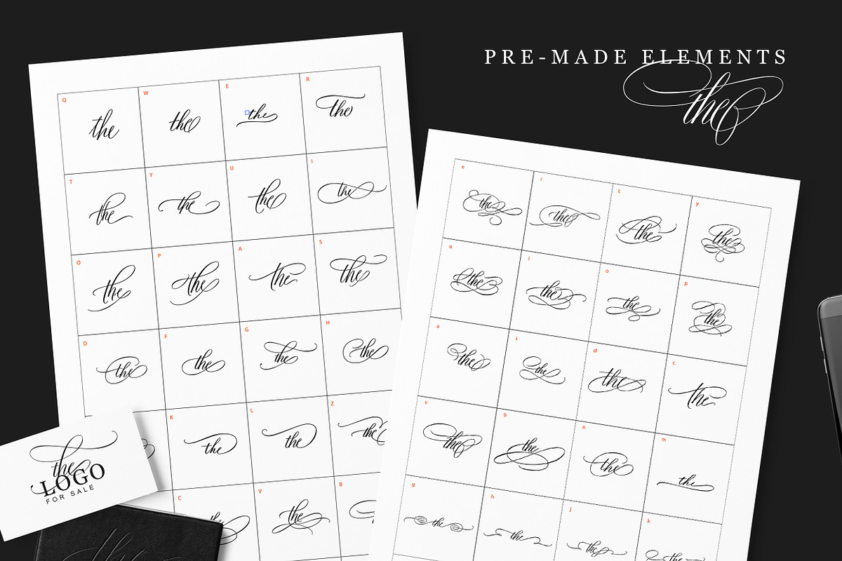 Fifty pre-made elements of "THE" preview 4
