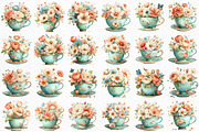 Mother’s Day Floral Teacup Clipart, an Illustration by Craft Nest (Thumbnail 6 of 12)