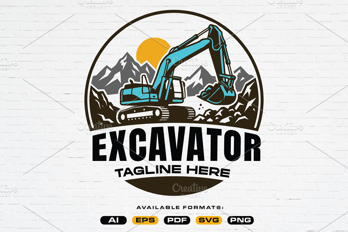 Excavator Services Premade Logo, a Transportation Illustration by Guavanaboy (Photo 1 of 3)