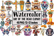 Day of the Dead Clipart, an Illustration by Design Market (Thumbnail 1 of 3)