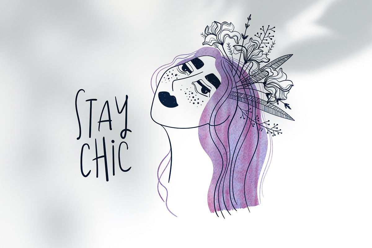 Girls and Flowers, a Person Illustration by Annakniaz (Photo 12 of 12)