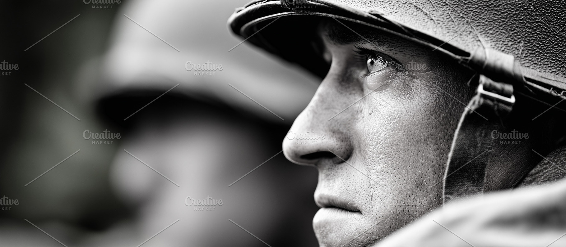 Soldier's emotional face in helmet, a Person Photo by MistyDay