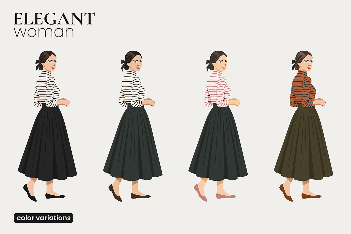 Elegant Women Illustrations, a Person Illustration by moja doodle (Photo 6 of 10)
