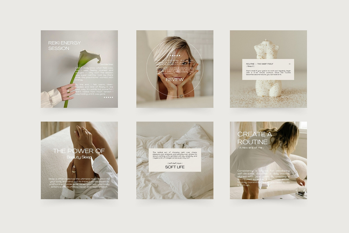 Wellness Instagram Templates II, a Social Media Template by Instprofi | Studio Estimo (Photo 2 of 10)