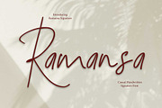 Ramansa Signature Font, a Handwritten Font by Cut Story (Thumbnail 1 of 7)
