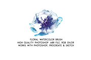 Watercolor Floral Brush, a Brush Add-On by Light & Line Designs (Thumbnail 1 of 5)