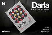 Framed Poster Mockup on Sofa, an Advertising Mockup by Mocktopia (Thumbnail 1 of 12)