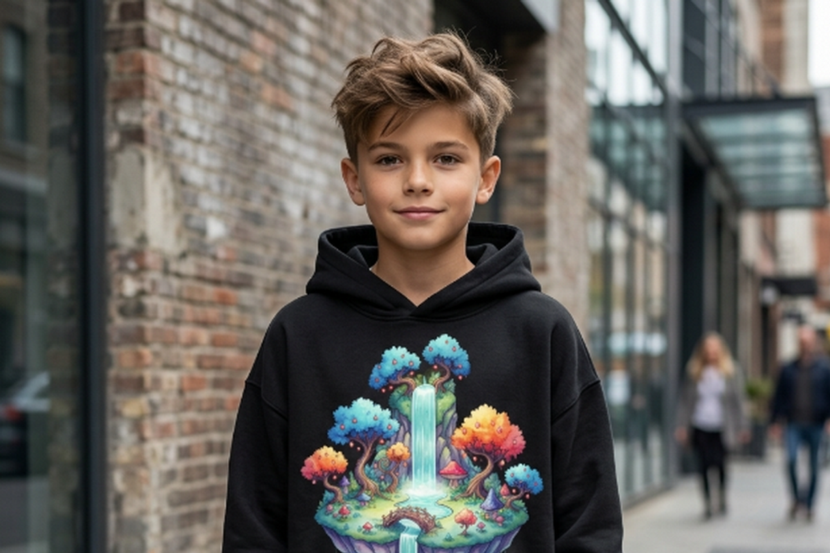 Fantasy Floating Island Art, a Shirt Mockup by Vector Stall (Photo 6 of 15)