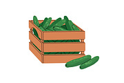 Fruit & vegetables boxes set, banner, a Food Illustration by PaperTrident (Thumbnail 3 of 13)