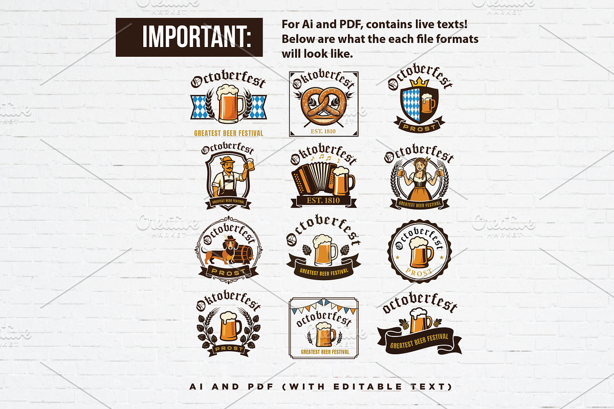 12 Octoberfest Designs Bundle, a Seasonal Illustration by Guavanaboy (Photo 2 of 3)
