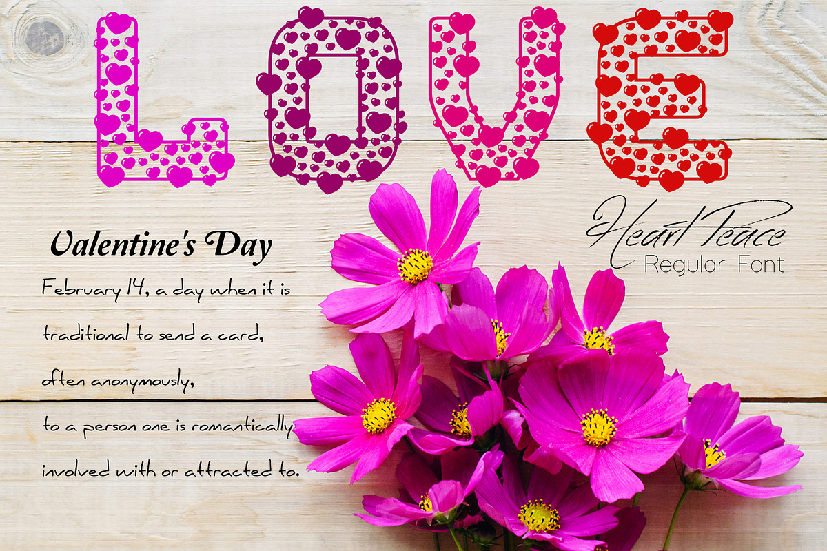 Heart Peace Font, a Blackletter Font by essegraphic (Photo 1 of 8)