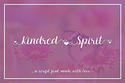 Kindred Spirit, a Script Font by Kristy Hatswell (Thumbnail 1 of 6)