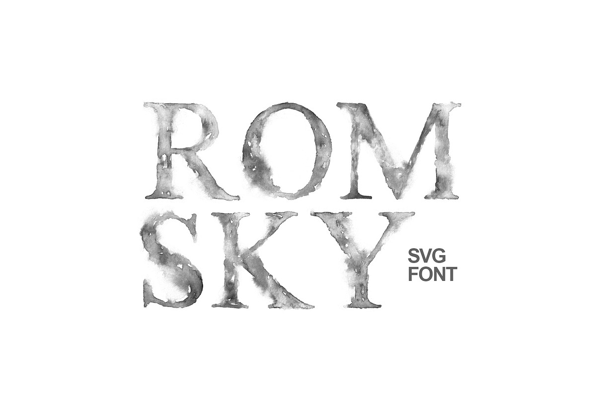 Romsky Watercolor - SVG Font, a Script Font by freeject.net (Photo 1 of 4)