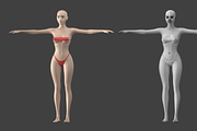 Stylized Female 01 T-Pose Base Mesh, a Characters & Person 3D Model by VK Studio (Thumbnail 2 of 28)
