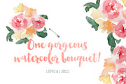 Pastel Watercolor Bouquet Clipart, an Illustration by Emerald & Ivy Studios (Thumbnail 2 of 4)