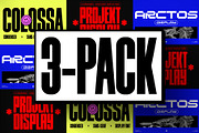 3 Unique Display Fonts Pack, a Sans Serif Font by Oskar Biehl (Thumbnail 1 of 4)