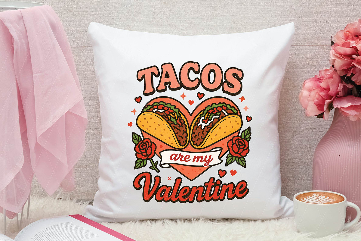 Tacos Are My Valentine Png, an Illustration by DreamPrint404 (Photo 2 of 8)