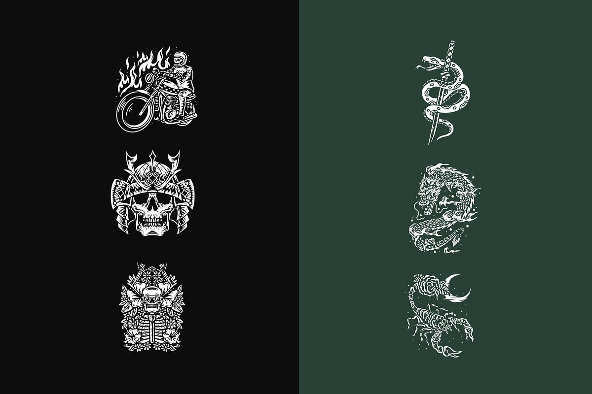 Ethos | Flash Art Vector Bundle, an Illustration by Beveled Design Co. (Photo 7 of 13)