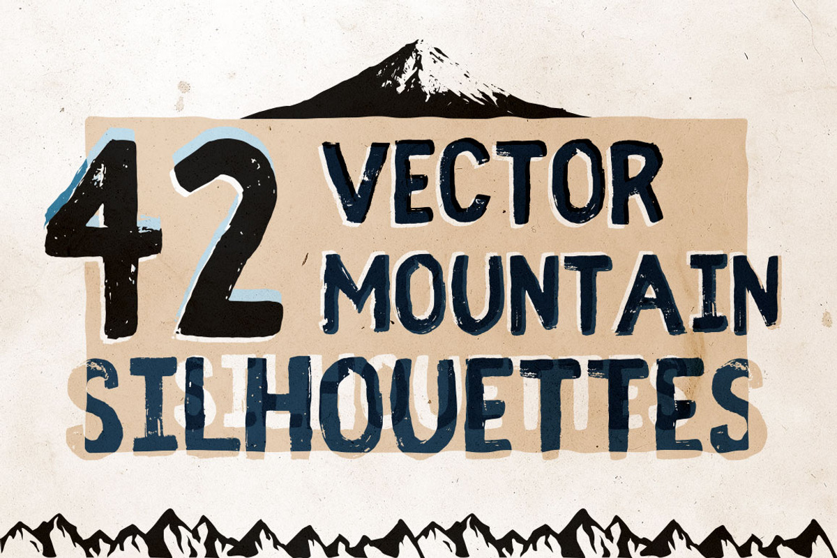Vector Mountain Silhouettes, an Object Graphic by Roman Paslavsky (Photo 1 of 6)