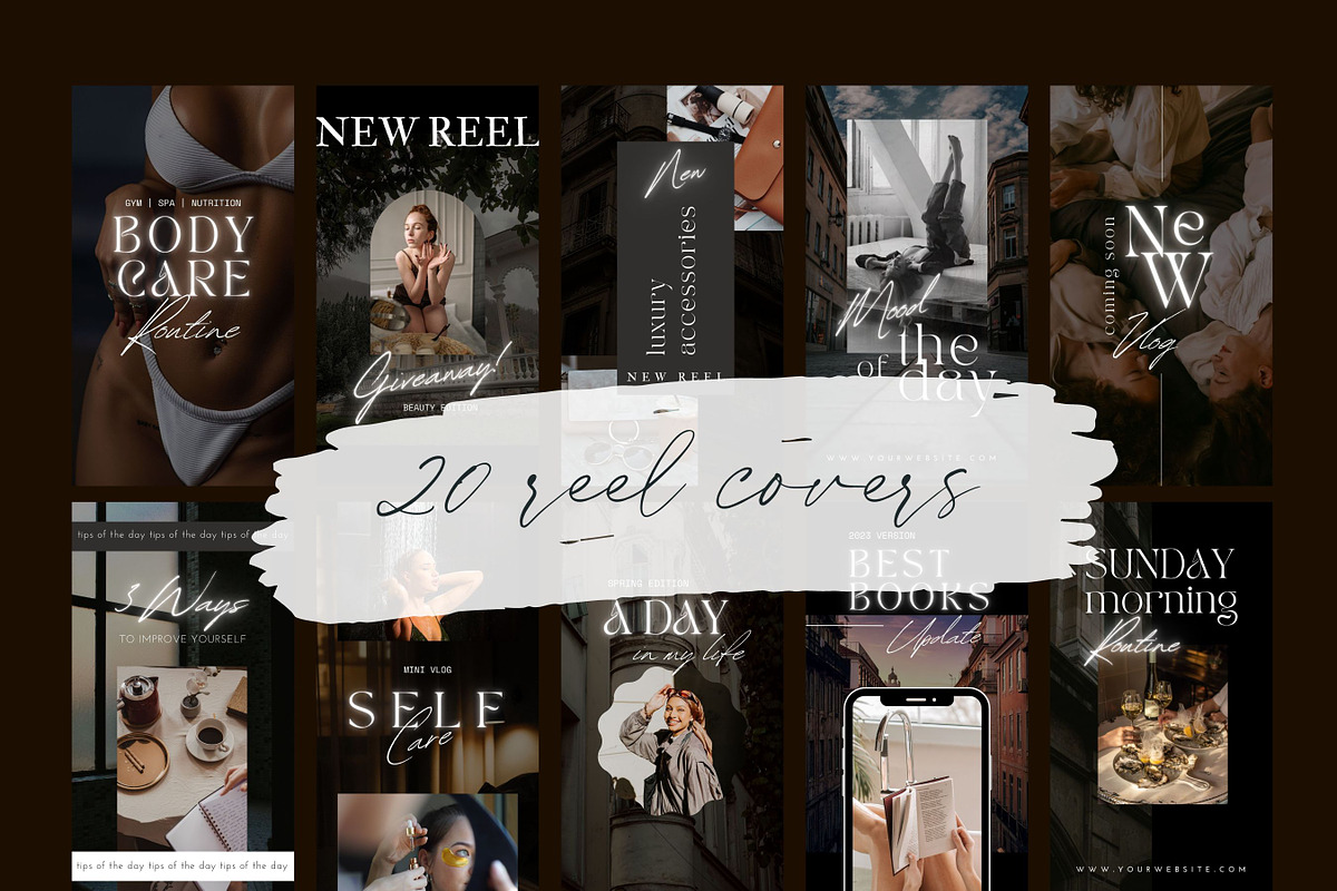 20 Instagram Reel Covers, a Social Media Template by design4social (Photo 2 of 6)