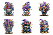 Whimsical spring gnome clipart, an Illustration by SinaCreation (Thumbnail 3 of 11)