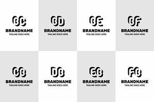 Letters BC CB BD DB BE EB BF FB Logo