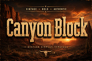 Canyon Block, a Slab Serif Font by Wow Magic (Thumbnail 1 of 5)