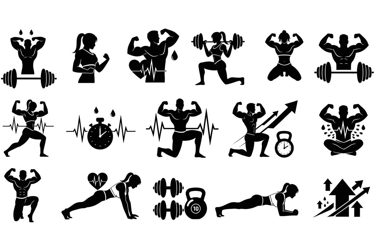Ultimate Fitness Gym Vector Bundle, an Illustration by Creativeshirt (Photo 9 of 51)