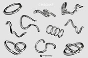 Chrome Y2K Abstract 3D Objects, an Object Graphic by Youandigraphics (Thumbnail 11 of 15)