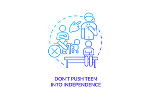 Do not push teen into independence, an Icon by IMG Visuals