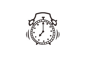 Alarm clock icon Clip art Cartoon, an Object Illustration by Nadzin