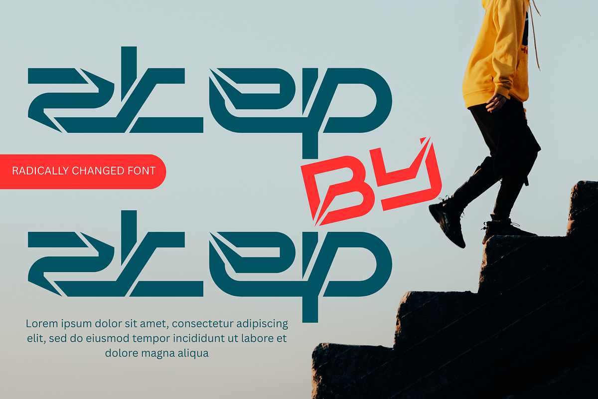 Radically Changed - Futuristic Font, a Sans Serif Font by 177Studio (Photo 6 of 8)