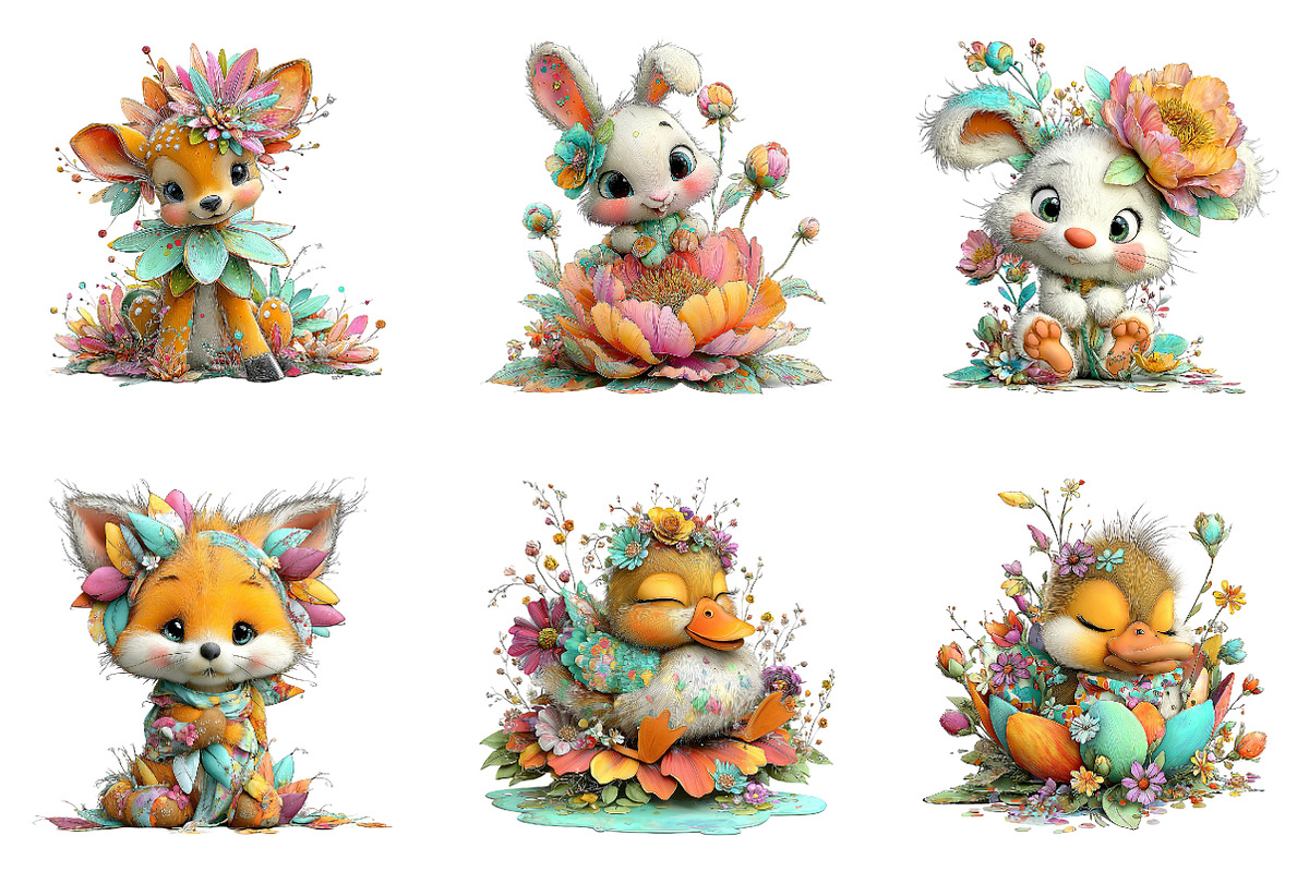Spring Flower Baby Clipart, a Seasonal Illustration by CreationArt (Photo 4 of 5)