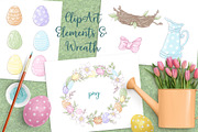 Gnome Easter Digital Clipart., a Decorative Illustration by Yuliya Art (Thumbnail 5 of 9)