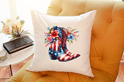 Watercolor 4th of July Cowboy Boot C, an Illustration by Sublimation Artist (Thumbnail 6 of 6)
