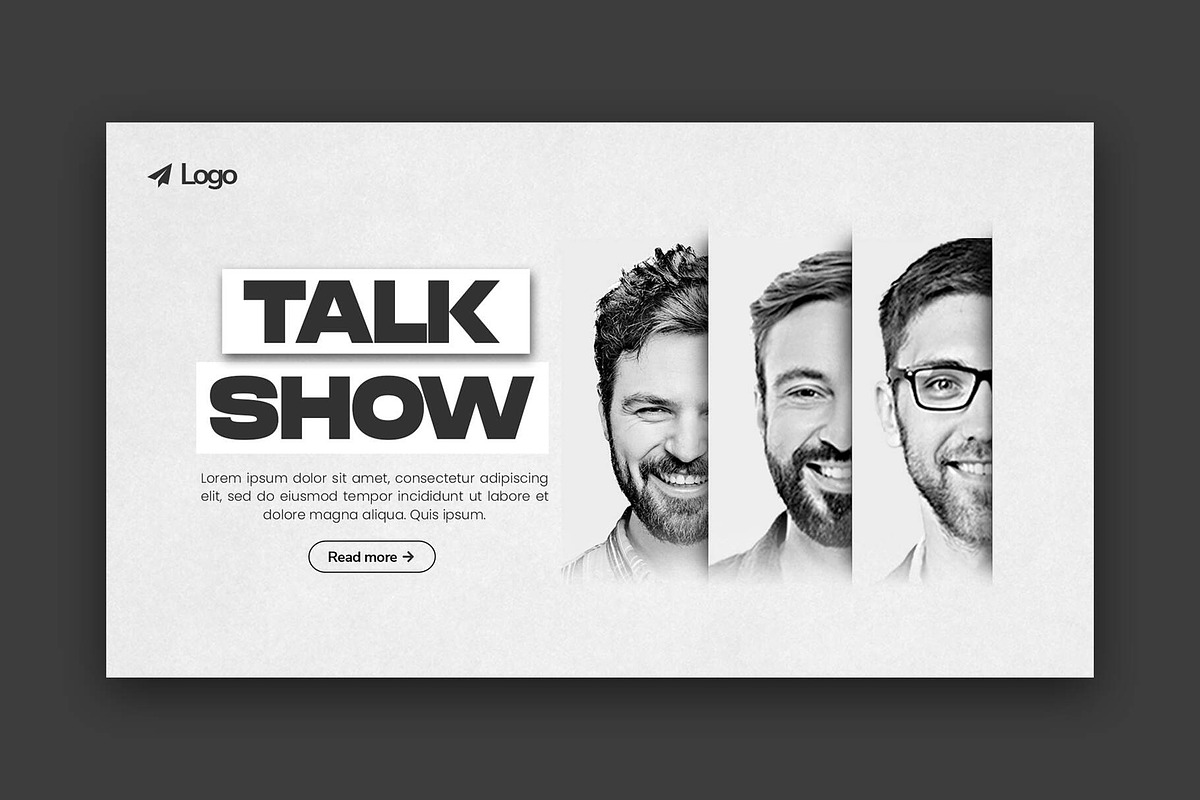 Podcast Talk Show Landscape Banner, a Social Media Template by Saman Osama (Photo 2 of 3)
