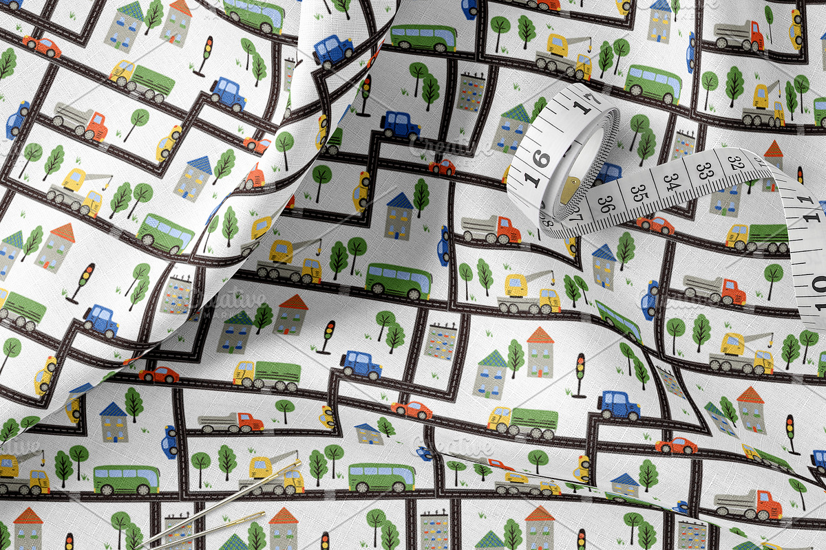 Kids Construction Seamless Patterns, a Pattern Graphic by Oksana Dovhopol Art (Photo 7 of 15)