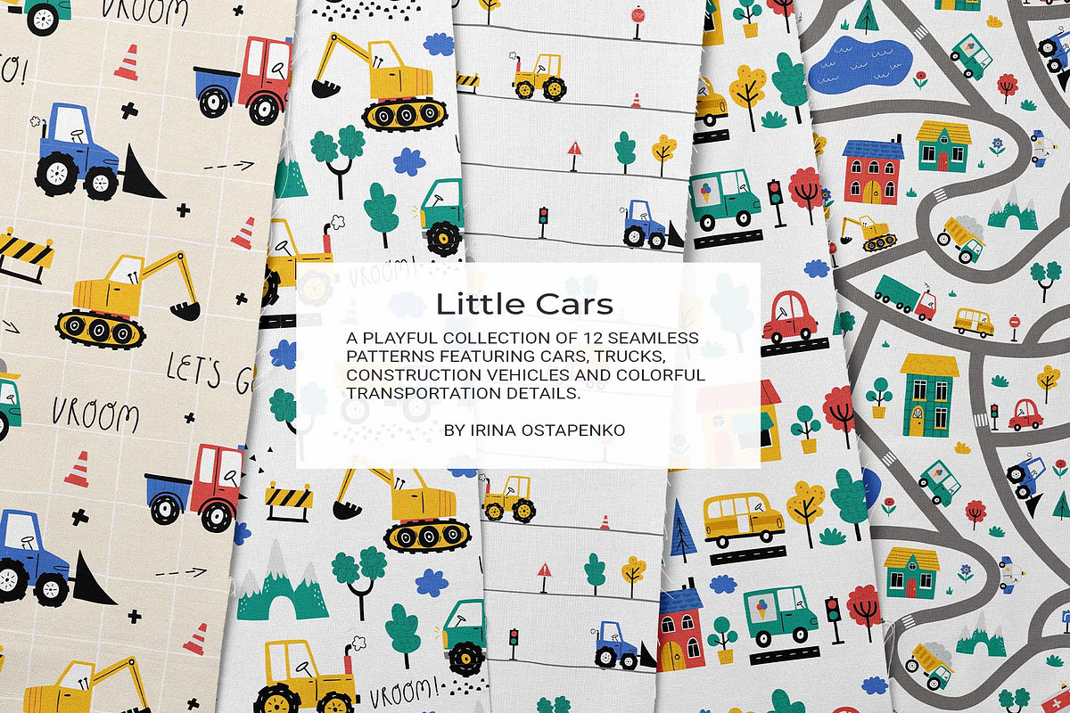 Kids Cars Clipart & Map Creator, a Transportation Illustration by Irina Ostapenko (Photo 2 of 14)