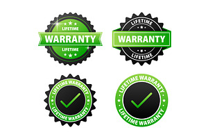 lifetime warranty label. Lifetime