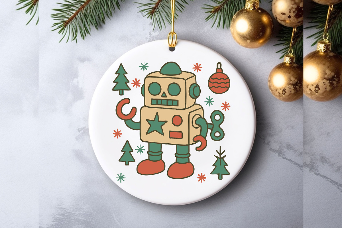 Retro Christmas Toy Robots Graphics, an Object Graphic by Blynn Pippen (Photo 10 of 26)