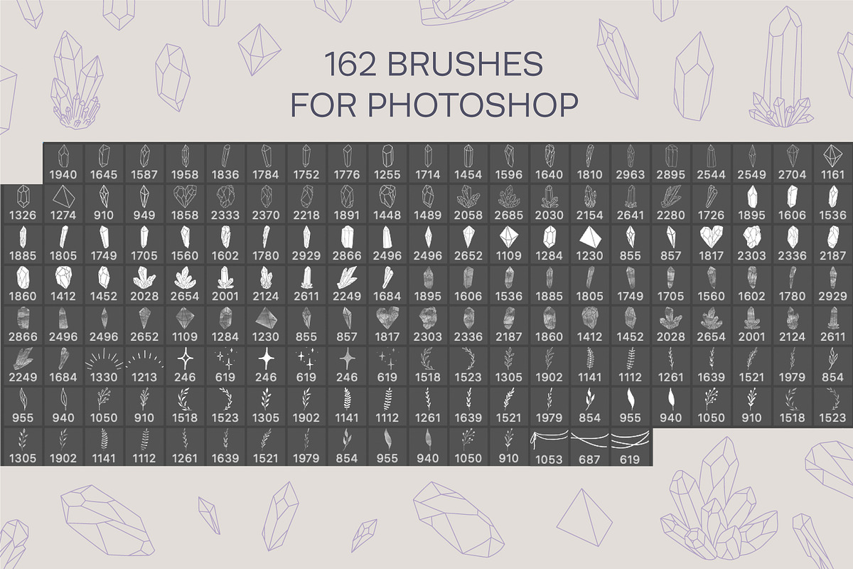 Crystals Stamp Brushes for Procreate, a Brush Add-On by NinaFedorova (Photo 5 of 6)