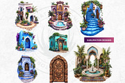 Morocco Travel clipart Set, a Decorative Illustration by ThatsDesignArt (Thumbnail 5 of 10)