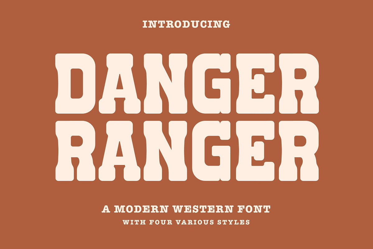 Danger Ranger Font -Modern Western, a Serif Font by ariodsgn (Photo 1 of 9)