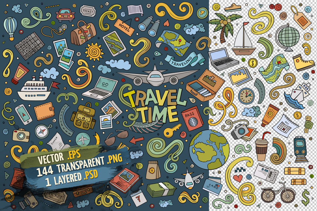 Travel Objects & Symbols Set, an Object Graphic by BALABOLKA (Photo 2 of 4)