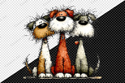 Whimsical Christmas Dogs Clipart, an Illustration by Creative Art (Thumbnail 10 of 11)