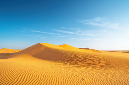 Sunlit desert landscape reveals roll, a Photo by Iftikhar Alam