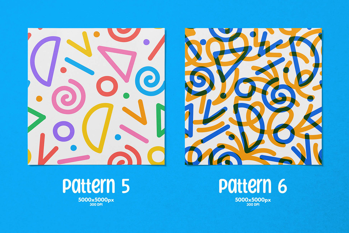 Squiggly Pattern Set, a Pattern Graphic by Dedraw Studio (Photo 4 of 12)